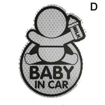 Reflective Baby On Board Baby in Car Window Bumper K8N6 Cute Sticker Sign Decal Vinyl F6I3