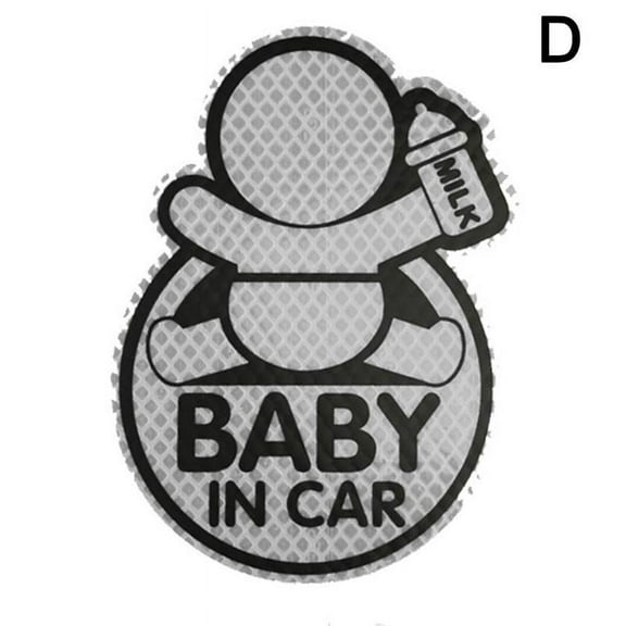 Reflective Baby On Board Baby in Car Window Bumper K8N6 Cute Sticker Sign Decal Vinyl F6I3