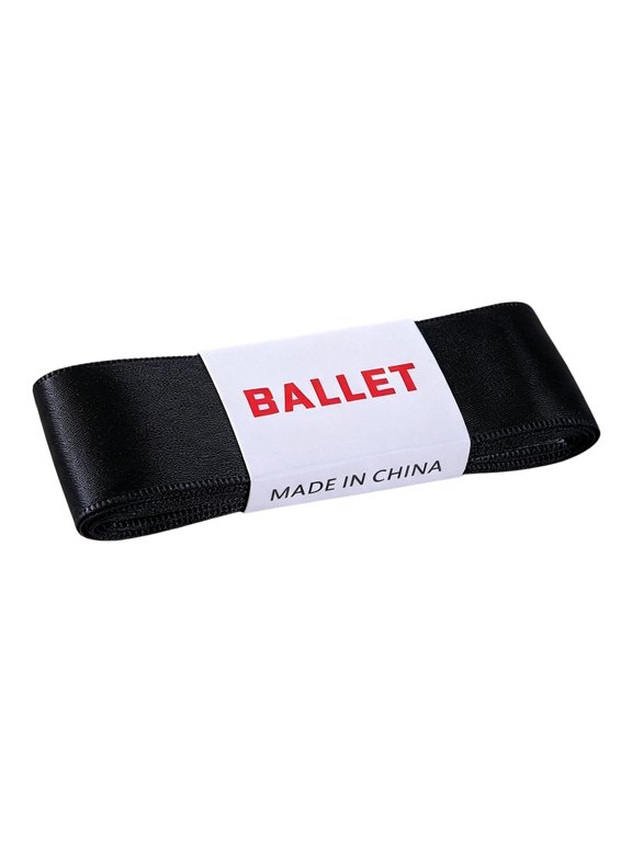 Reflective Ballet Shoe Ribbon Neatly Sewn Borders Hand Fixed Ankle Wrap Tie for Training Classes and Recital