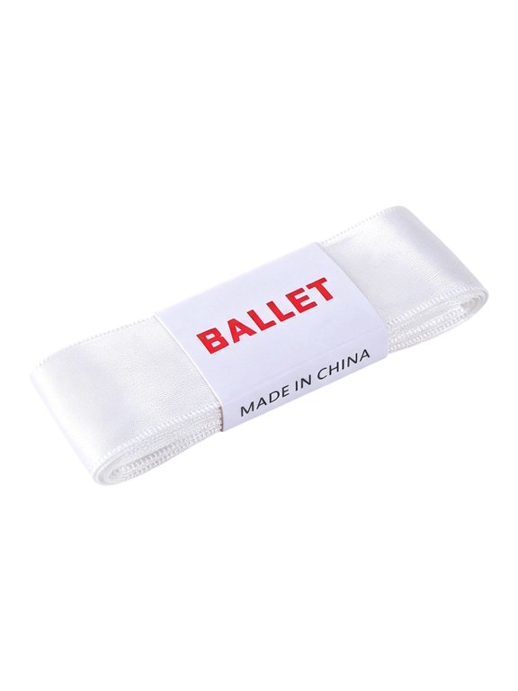 Reflective Ballet Shoe Ribbon with Neatly Sewn Borders, Hand-Fixed Ankle Wrap Tie for Training, Classes, and Recital