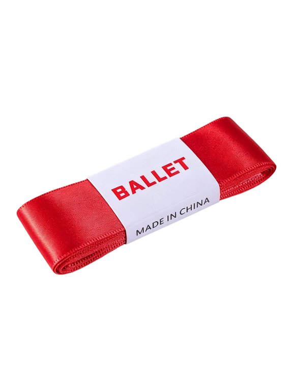 Reflective Ballet Shoe Ribbon with Neatly Sewn Borders, Hand-Fixed Ankle Wrap Tie for Training, Classes, and Recital