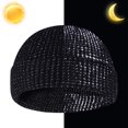 thumbnail image 1 of Reflective Beanie Hat, Unisex Knitted, Warm Visible, for Night Running Cycling, Breathable Stretch, Fall Winter Essential, 1 of 6