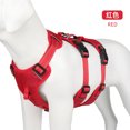 thumbnail image 1 of Reflective Big Dog Harness Adjustable Pet Chest Harness Explosionproof for Labrador Harnesses Small Large Dogs Traction Supplies (Red,M), 1 of 7