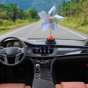 Reflective Bird Deterrent Car Pinwheels, Glitter Spinning Rear View Mirror Decorations Windmill Dashboard Ornament for Vehicle Interior, Desktop, Screen, Home Decor Birthday Christmas Gifts 1PC