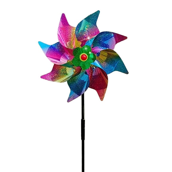 Reflective Bird Deterrent Pinwheels for Yard and Garden Decor, Extra Sparkly Wind Spinners to Scare Birds Away from Patio Farm Orchard, Effective Woodpecker Repellent and Scaring Device