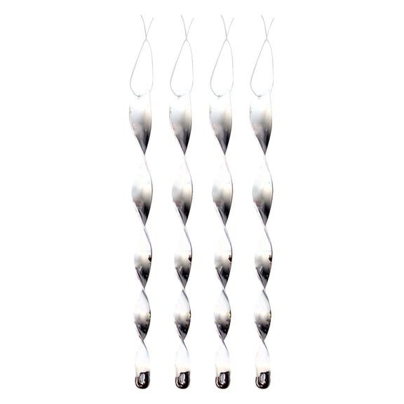 Reflective Bird Repellent Spiral Rods Set of 4 Outdoor Deterrent Twisting Hanging Strips for Garden and Farm Use