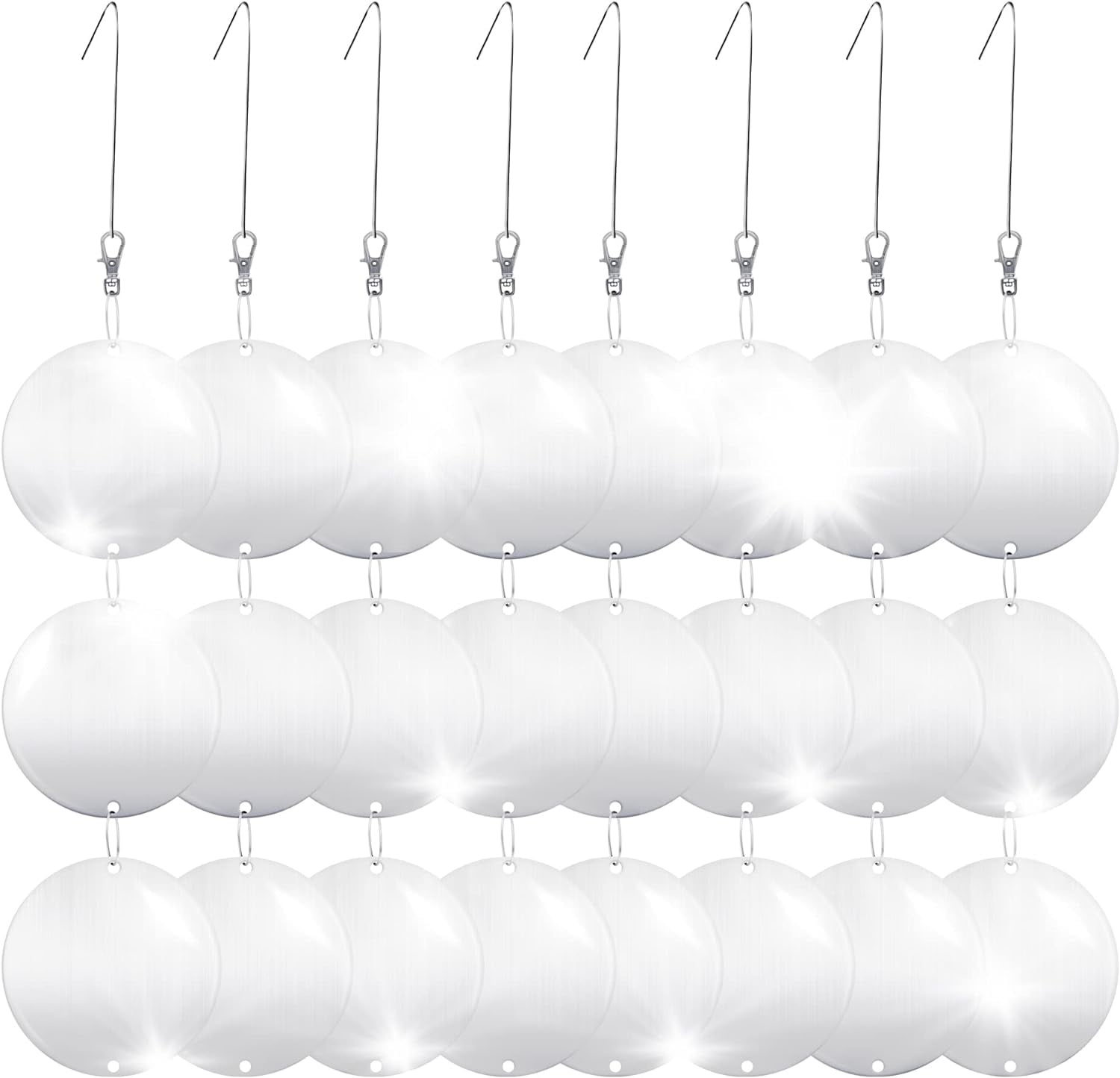 Reflective Bird Scare Discs Set, 24PCS Large DoubleSided Bird