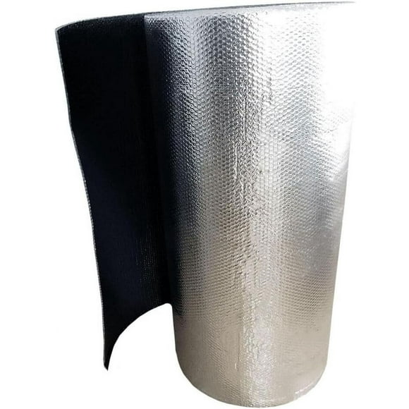 Reflective Black Silver FOIL Double Bubble Insulation Roll Pipe WRAP 6" X 25' R8