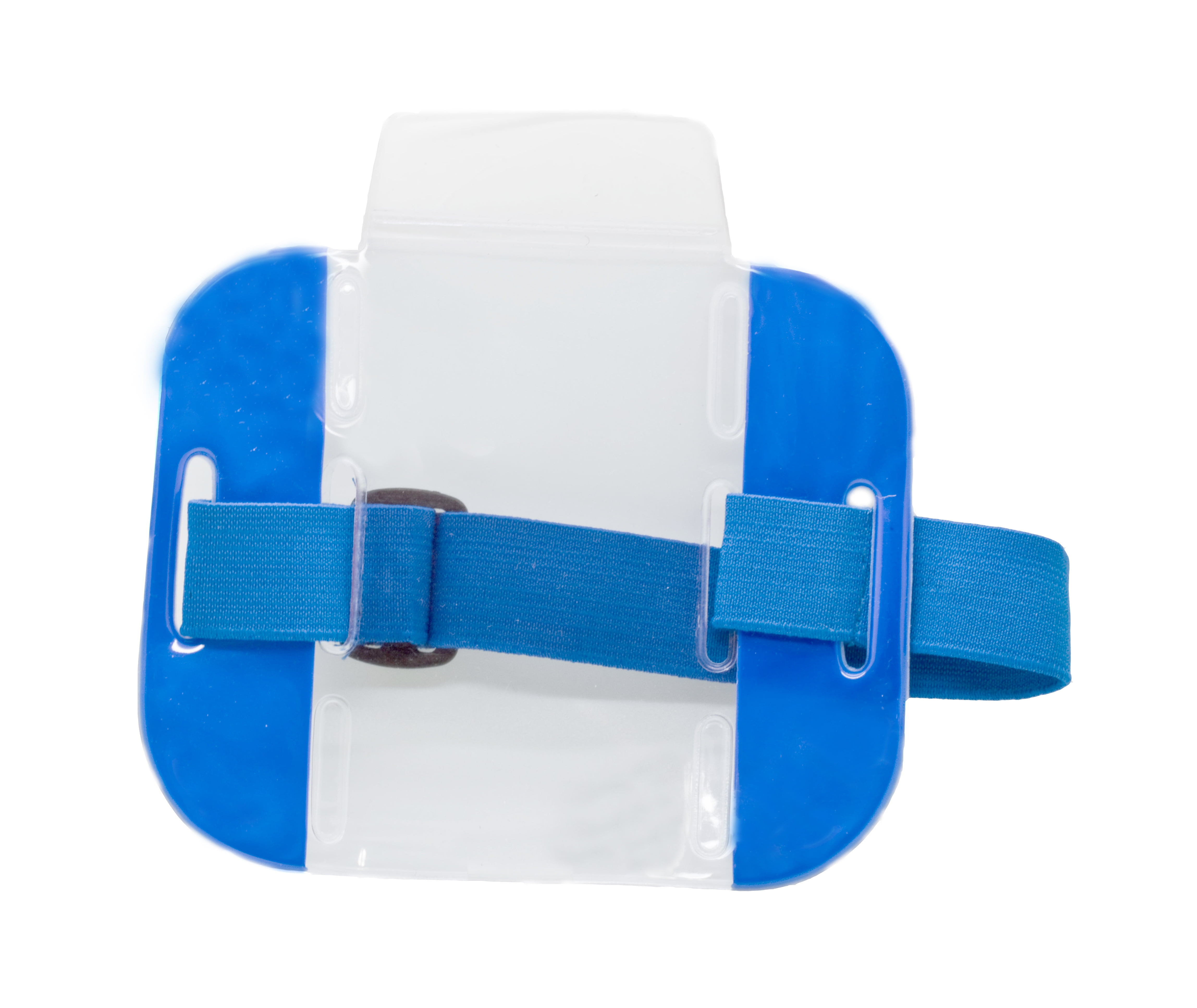 Reflective Blue Armband Badge Holder with Adjustable Strap - Pack of 50 pcs