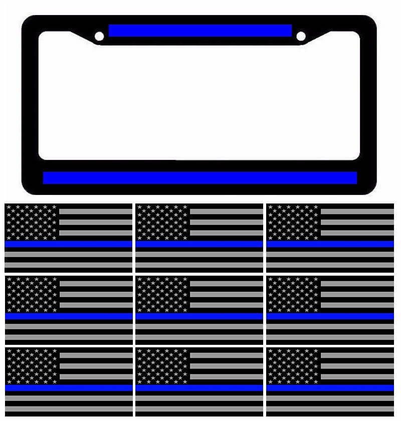 Two  2  Flag Set 3x5FT Thin Blue Line Black And White American Flag Police Law Enforcement Defend - View #11