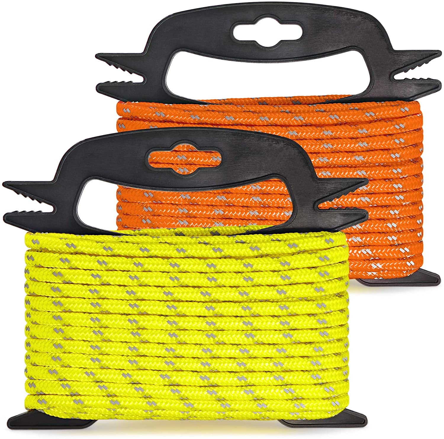 Reflective Braided Rope with Winder Organizer Spool 50 Ft. High Visible ...