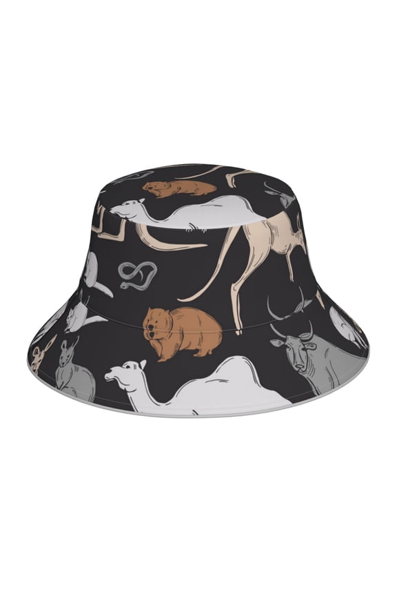Reflective Bucket Hat Sun Hats Outdoor Travel Beach Packable Cap , Australian Animals Koala