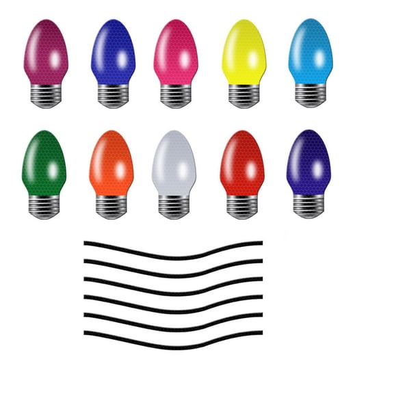 Reflective Bulbs Easy To Apply Lights Made Of Reflective Film And Back For Door Refrigerator Fridge Christmas