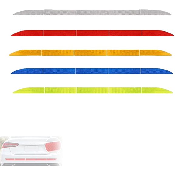 Reflective Bumper Protective Film, Reflective Bumper Sticker – Nighttime Visibility, Collision Prevention & Decorative Design, No-Dark Reflective Bumper Strips