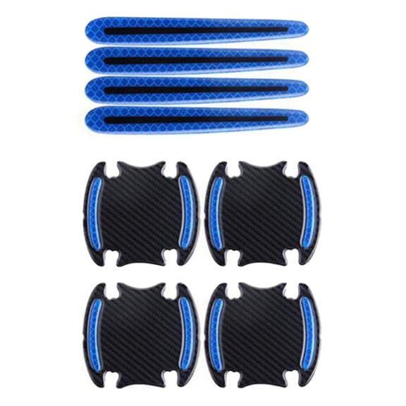 Reflective Car Door Handle Protector Stickers 8PCS Universal Car Door Handle Anti-collision Accessories Door Bowl Paint Protection Wrap Decal Waterproof Anti-scratch Stickers Covers White