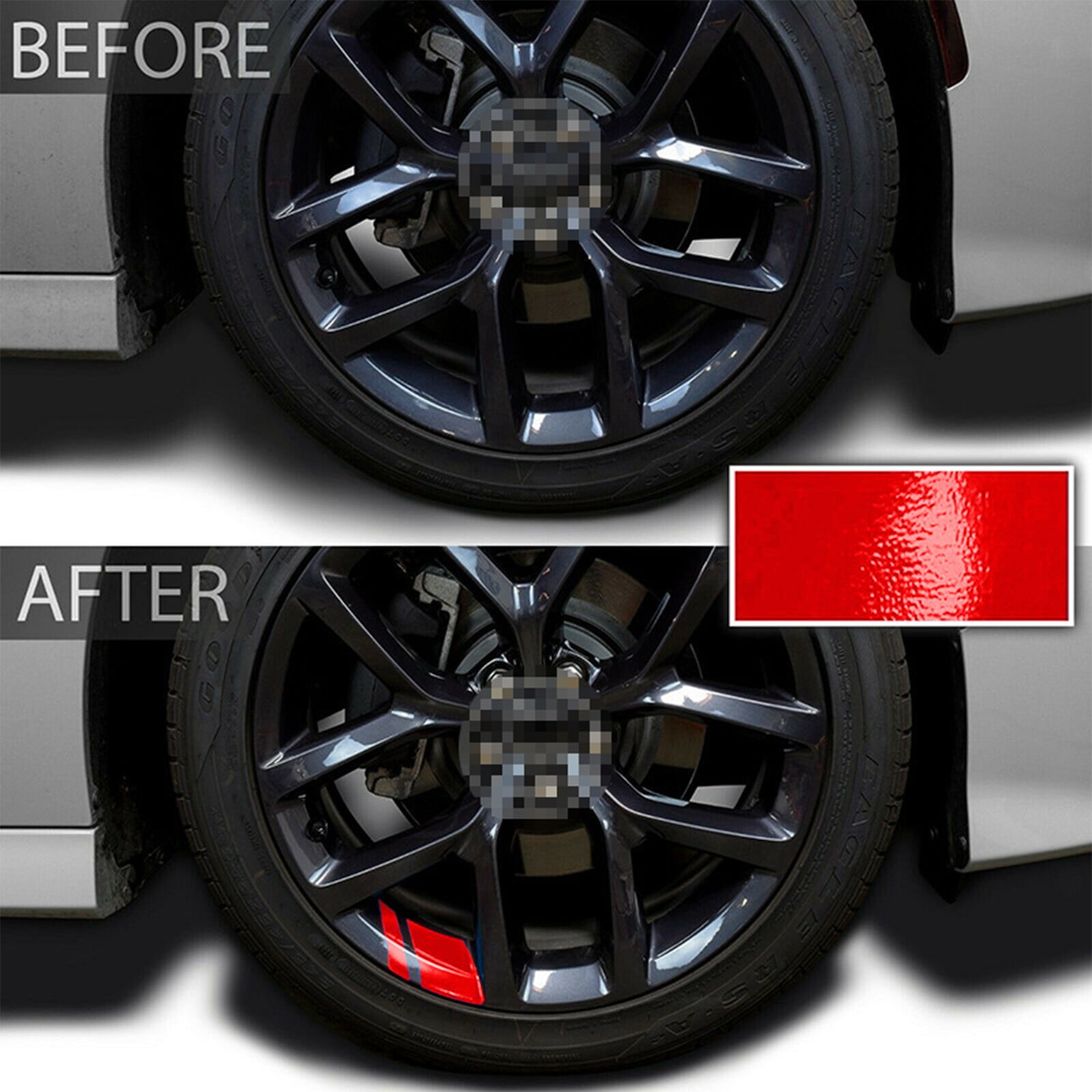 Reflective Car Sticker Strip for Wheel Hub and Mirror, Self-Adhesive ...