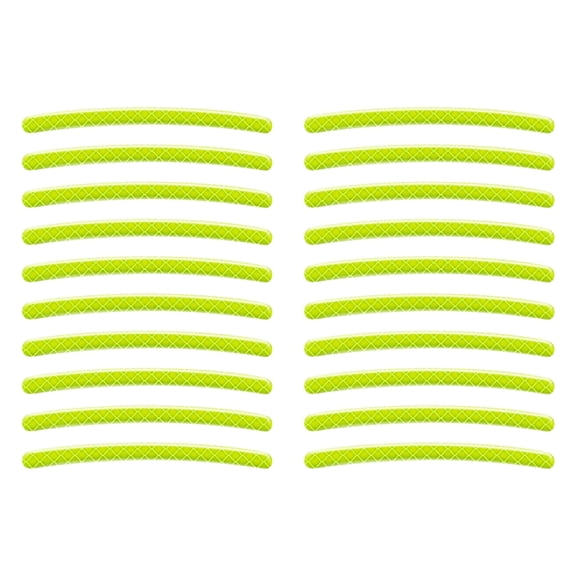 Reflective Car Wheel Stickers, Xinsrenus Green Motorcycle Tire Decals, Highly Visible Vehicle Safety Sticker Non-Destructive Installation Sunscreen, Green