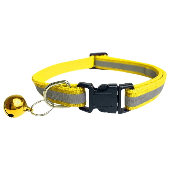Reflective Cat Collar Adjustable Quick Release Pet Collar with Durable Buckle for Indoor Outdoor Walking Night Visibility