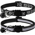 Reflective Cat Collars Breakaway with Bell, 2Pack Girl Boy Pet Kitten
