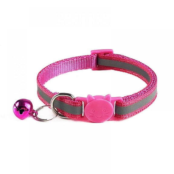 Reflective Cat Collars Breakaway with Bell Girl Boy Pet Kitten Collar Solid and Safe Collars for Cats,Nylon,Mixed Colors,Pet Collar