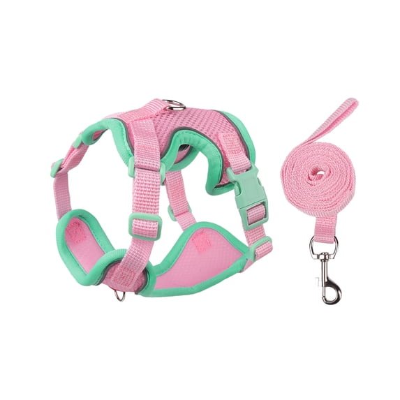 Reflective Cat Harness Sleeveless Breathable Adjustable Leash Small Size Polyester Five-Point Safety & Reflective Strip for Outdoor Walking Night Daily Play Reflective Cat Harness by MPOISVA
