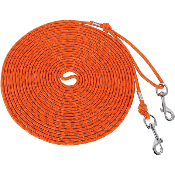Reflective Cat Leash -15FT Cat Cable Out Escape Proof Walking Leads Yard Long Durable Safe Personalized Extender Leash Traning Play Outdoor for Puppies/Kittens/Rabbits/Small Animals