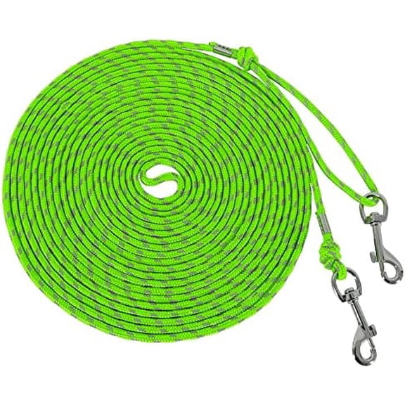Reflective Cat Leash -30FT Cat Cable Out Escape Proof Walking Leads Yard Long Durable Safe Leash Traning Play Outdoor for Puppies/Kittens/Small Animals(Green)