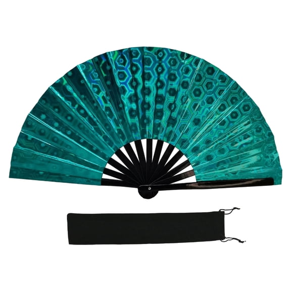 Reflective Colorful Handheld Folding Fan for Cultural Exchange and Training Gift