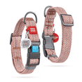 thumbnail image 1 of Reflective Cotton Dog Collar Eco-Friendly Alt to Nylon Collar for Small Medium and Large Dogs | Pet Collar with QR Tag - Puppy Collar for Large Breed Dogs - Adjustable Male Female Dog Collar - Brown, 1 of 80