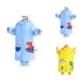 thumbnail image 1 of Reflective Dinosaur Rain Poncho for Kids, Waterproof Hooded Raincoat for Kindergarten Boys & Girls, School Rain Wear for Walking & Cycling, 1 of 5