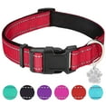 thumbnail image 1 of zalens Reflective Dog Collar, Adjustable Soft Neoprene Padded Breathable Nylon, Red, M, 1 of 6