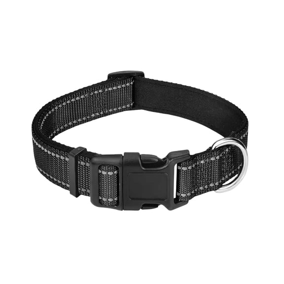 Reflective Dog Collar Adjustable Soft Neoprene Padded Nylon Pet Collars with Buckle for Medium Dogs Pet Collars Happy Day!