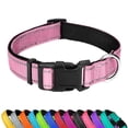 thumbnail image 1 of Reflective Dog Collar, Adjustable Soft Neoprene Padded Nylon Pet Collars with Buckle for Small Dogs, Navy Blue,S, 1 of 6