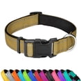 thumbnail image 1 of Reflective Dog Collar, Adjustable Soft Neoprene Padded Nylon Pet Collars with Buckle for Small Dogs, Navy Blue,S, 1 of 6