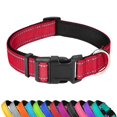 thumbnail image 1 of Reflective Dog Collar, Adjustable Soft Neoprene Padded Nylon Pet Collars with Buckle for Small Dogs, Navy Blue,S, 1 of 6