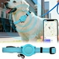 thumbnail image 1 of Reflective Dog Collar, Compatible with Apple, Nylon Pet Cat Puppy Collar with Silicone Holder for Small, Medium, Large, and Extra Large Dogs,B Blue, 1 of 5