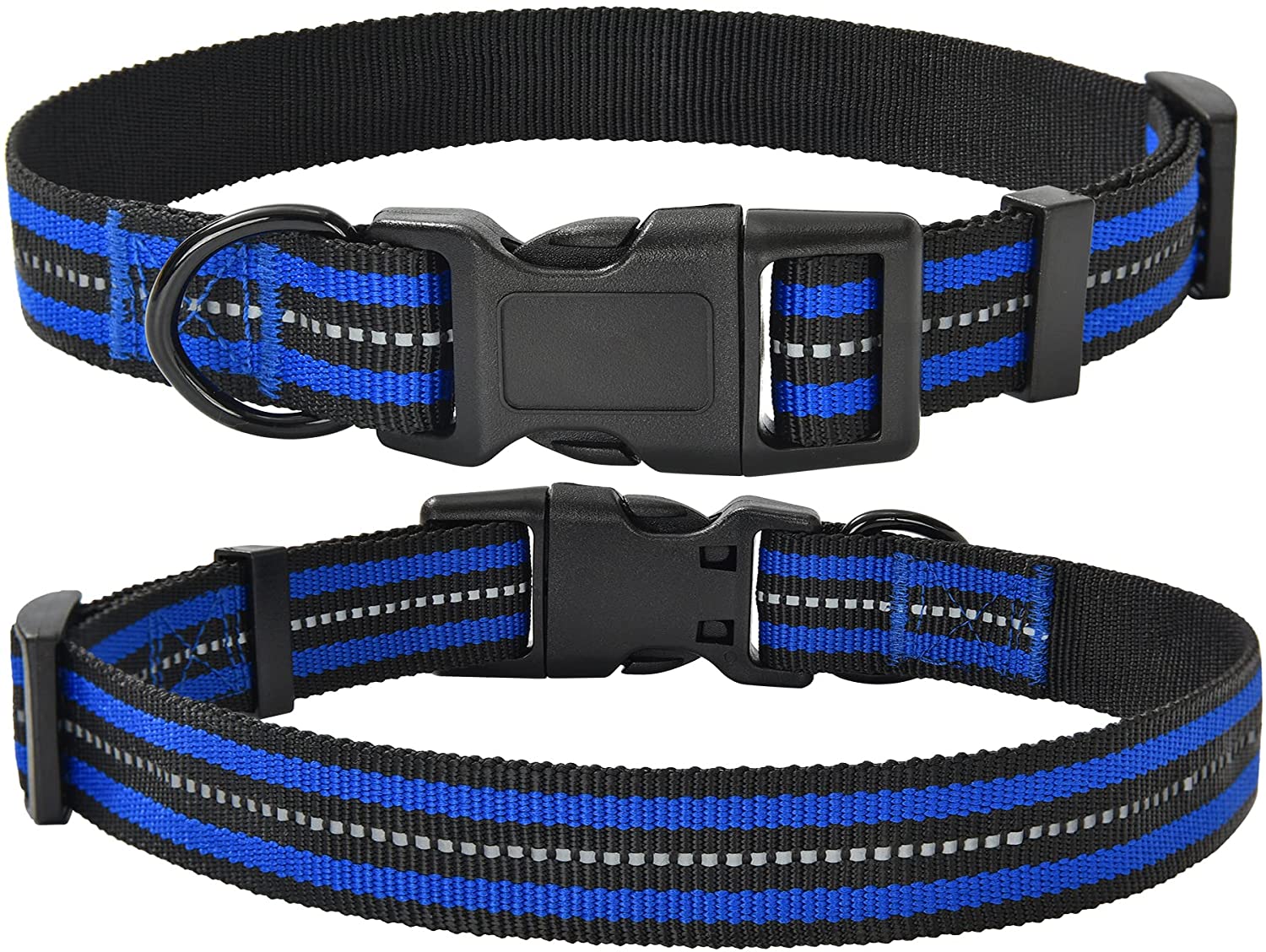 Reflective Dog Collar Nylon Pet Collars wiith Buckle Light Weight