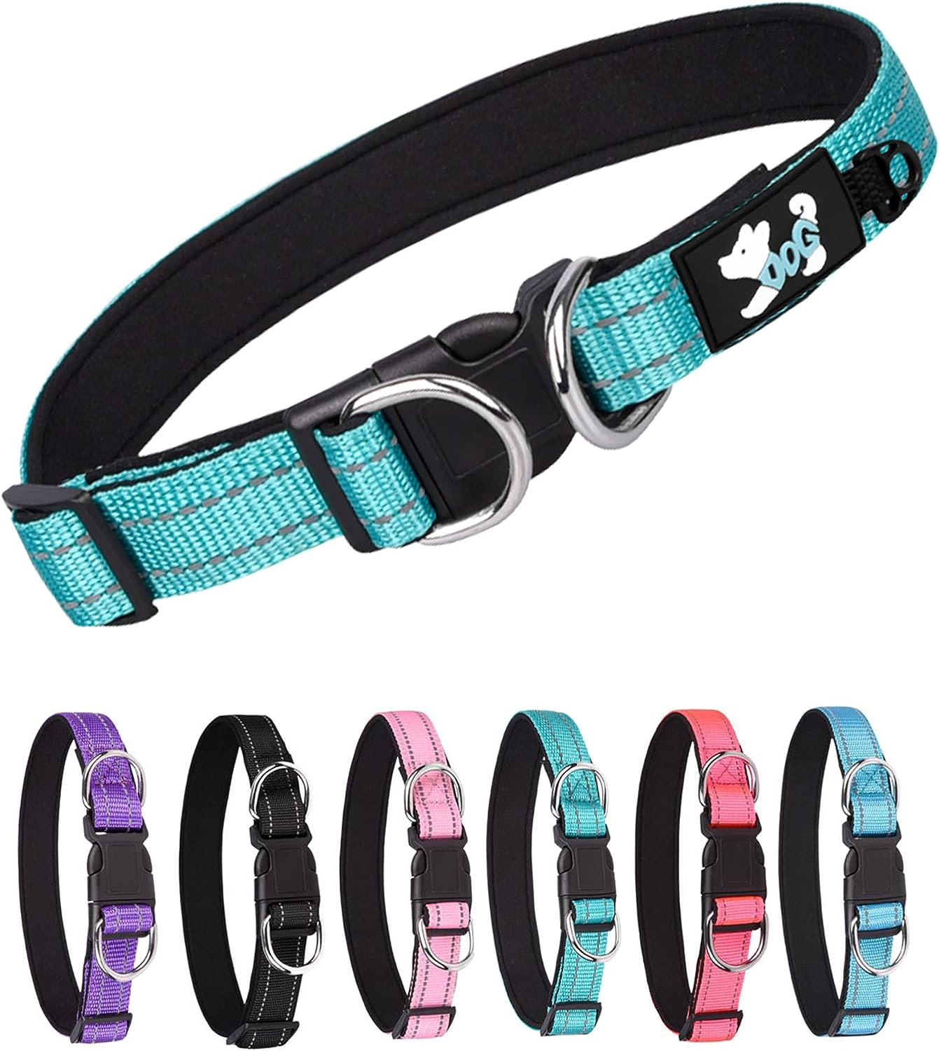 Reflective Dog Collar for Small Medium Large Dogs, Adjustable Nylon Boy Dog Collars, Large Dog