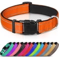 thumbnail image 1 of Reflective Dog Collar,Soft Neoprene Padded Breathable Nylon Pet Collar Adjustable for Extra Large Dogs,Orange,XL, 1 of 18