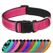 Reflective Dog Collar Soft Neoprene Padded Breathable Nylon Pet Collar Adjustable for Small Medium Large Extra Large Dogs