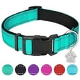thumbnail image 1 of zalens Reflective Dog Collar, Adjustable Soft Neoprene Padded Breathable Nylon, Teal, XS, 1 of 7
