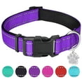 thumbnail image 1 of zalens Reflective Dog Collar, Adjustable Soft Neoprene Padded Breathable Nylon, Purple, XL, 1 of 6