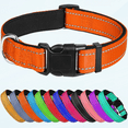 thumbnail image 1 of Reflective Dog Collar,Soft NeopreneBreathable Nylon Pet Collar Adjustable for Extra Large Dogs,Orange,XL, 1 of 5