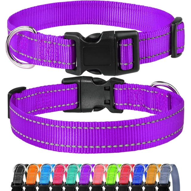 Reflective Dog Collar, Sturdy Nylon Collars for Medium Girl and Boy