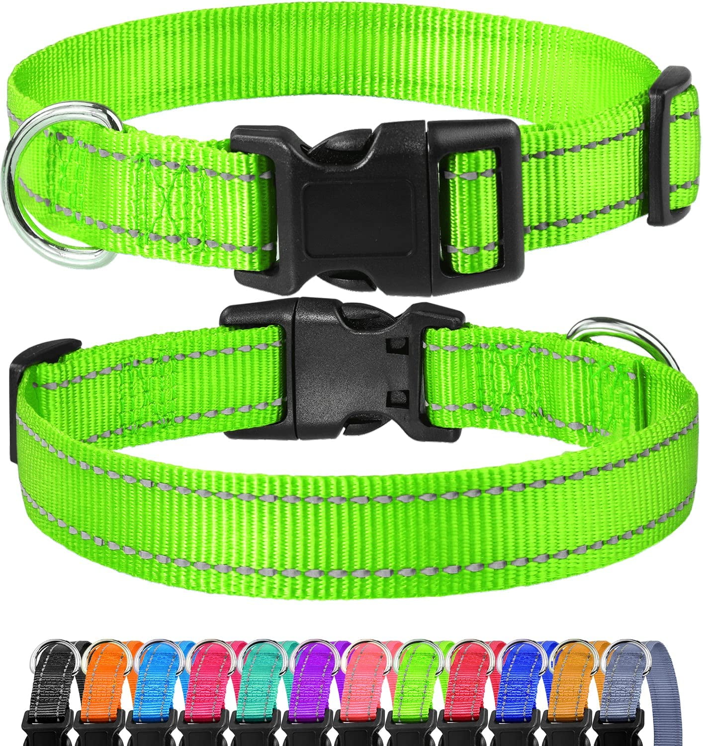 Reflective Dog Collar, Sturdy Nylon Collars for Small Girl and Boy Dogs
