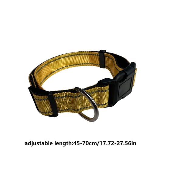 Reflective Dog Collar with Quick Release Buckle - Metal Ring - Adjustable Soft Neoprene Padded Basic Dog Collar for Small Medium Large Dogs