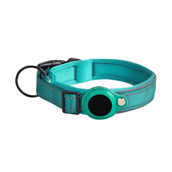 Reflective Dog Gps Tracking Collar, Adjustable Anti-Lost Pet Collar With Reflective Strips, Comfortable Neckband For Medium To Large Dogs, Teal Xl