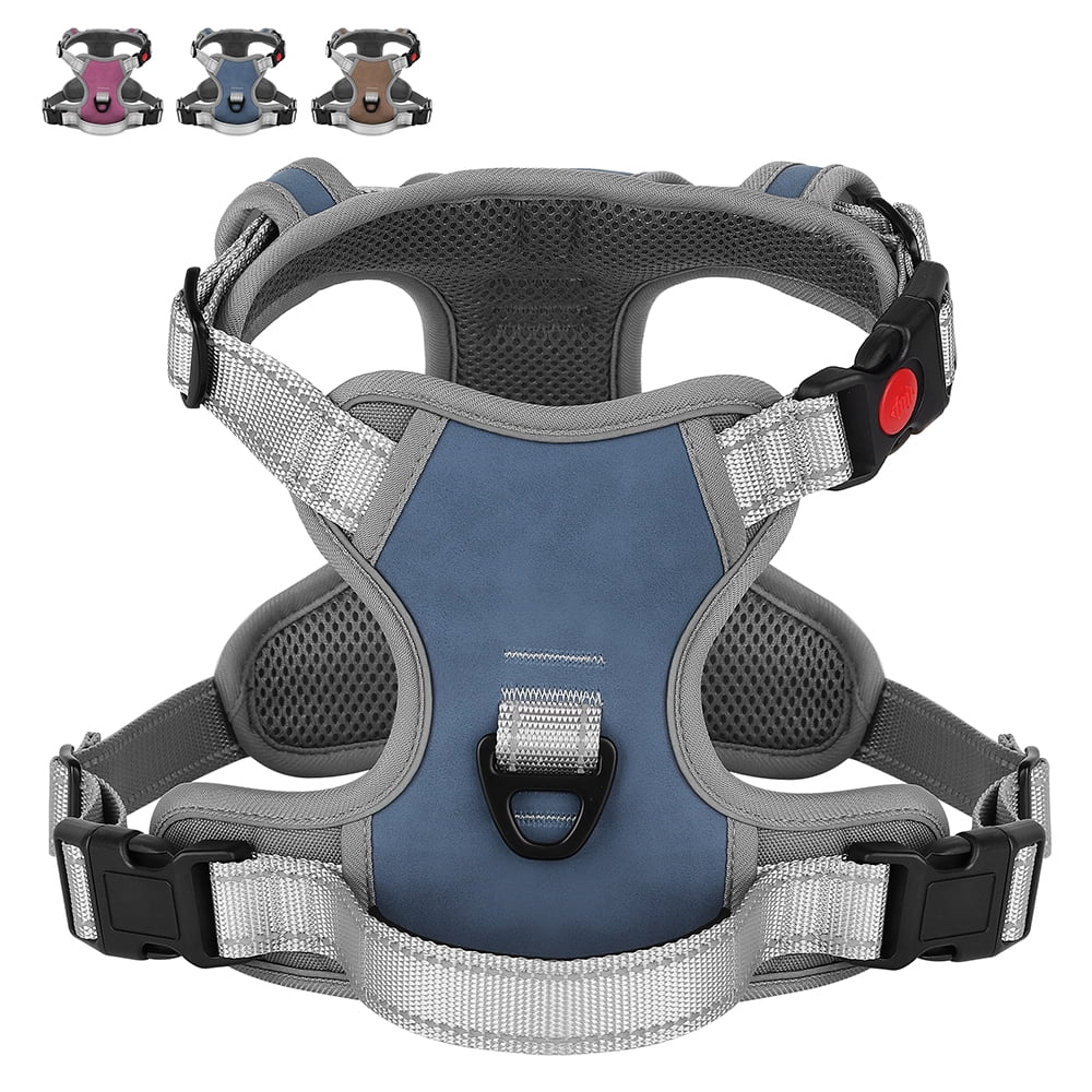 Reflective Dog Harness No Pull Dog Vest Harness With Handle, Breathable Padded Dog Chest Harness Adjustable for Small Medium Large Dog