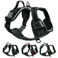 thumbnail image 1 of Reflective Dog Harness - No Pull Adjustable Pet Vest with Reflective Strips Easy Control Handle and Breathable Mesh for Small Medium and Large Dogs - Medium,Black, 1 of 6