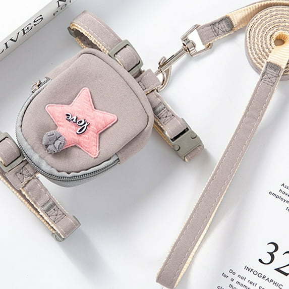 Reflective Dog Harness with No Pull Leash Padded Chest Strap for Small Medium Dogs 47 Inch Training Vest Outdoor Walking Gear